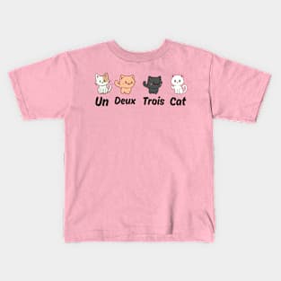 Un Deux Trois Cat shirt, Gifts for Cat Lovers, Cat tee shirt, Cat Tee, Cat shirts, Cat t shirt, dad cat shirt, cat mom shirt, Undex Cat 2 Kids T-Shirt